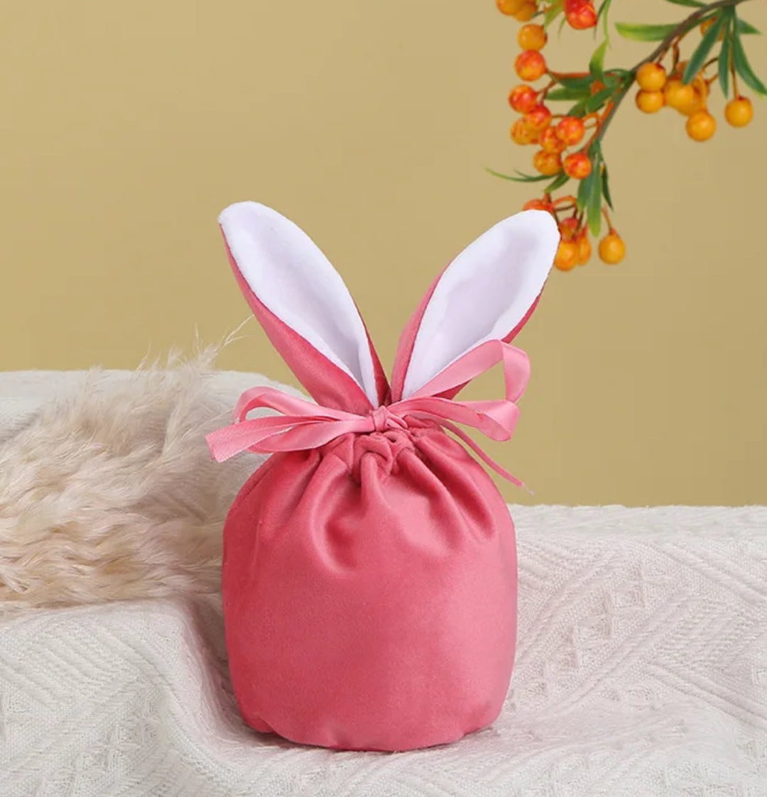 Mini Personalised Velveteen Easter Bunny Bag