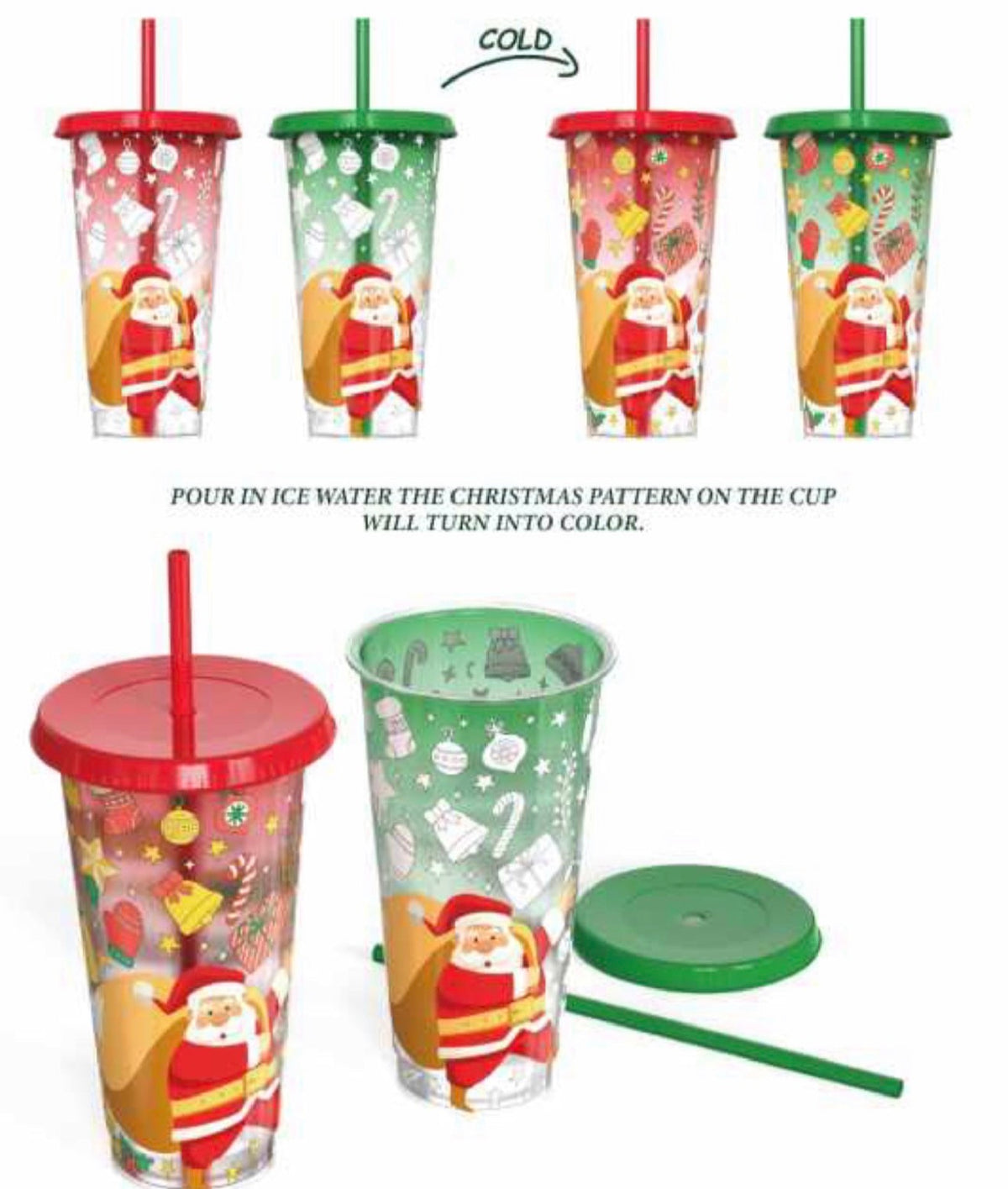 Santa Colour Change Christmas Tumbler