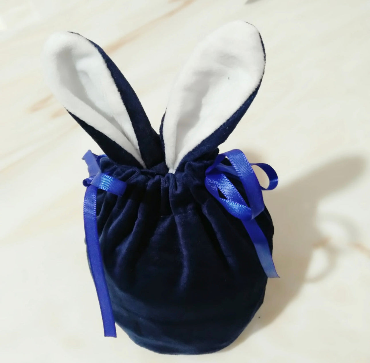 Mini Personalised Velveteen Easter Bunny Bag