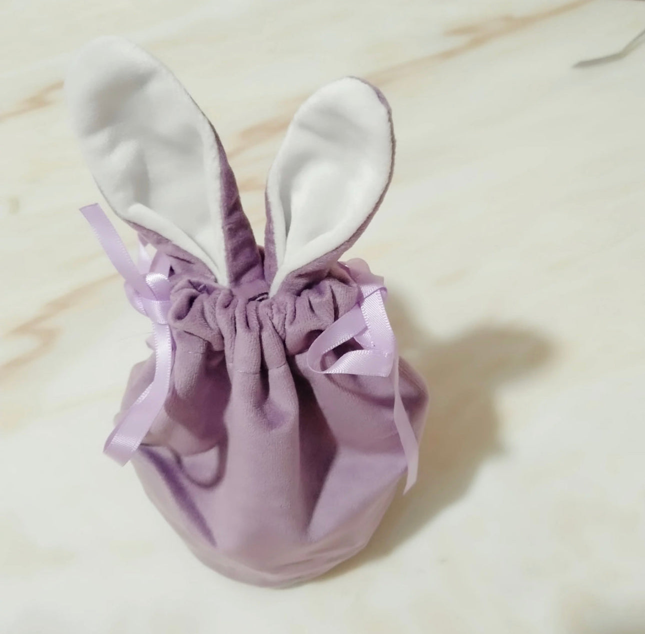 Mini Personalised Velveteen Easter Bunny Bag