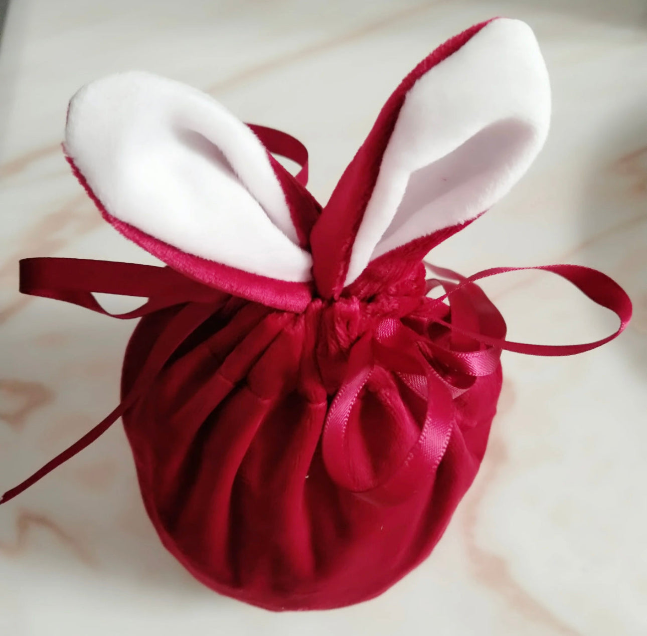 Mini Personalised Velveteen Easter Bunny Bag
