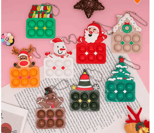 Christmas Pop-it Key Chain