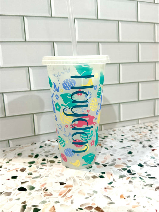 Personalised Colour Change Pastel Easter Cup