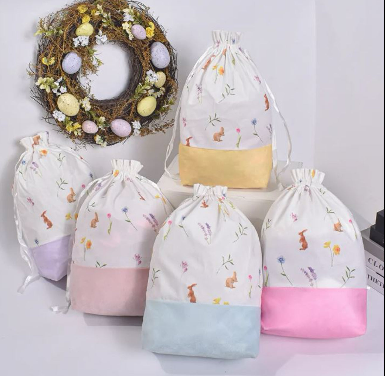 Easter Bunny Bags with Drawstring