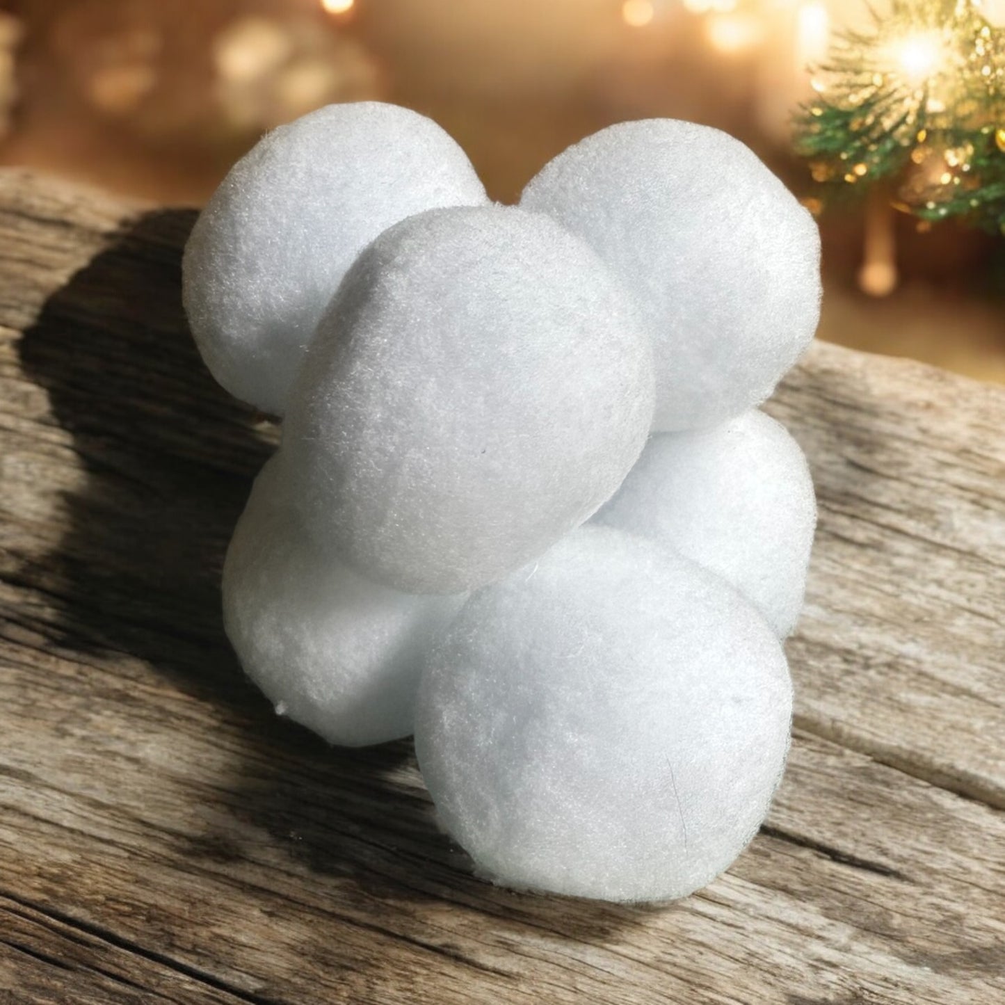 6 Pack Christmas Pretend Snowballs - 7cm