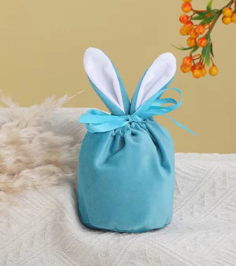 Mini Personalised Velveteen Easter Bunny Bag