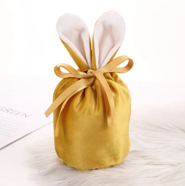 Mini Personalised Velveteen Easter Bunny Bag