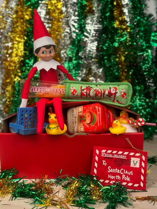 Elf Cardboard Box 12 & 24 Day Elf Box – For the Love of Elf